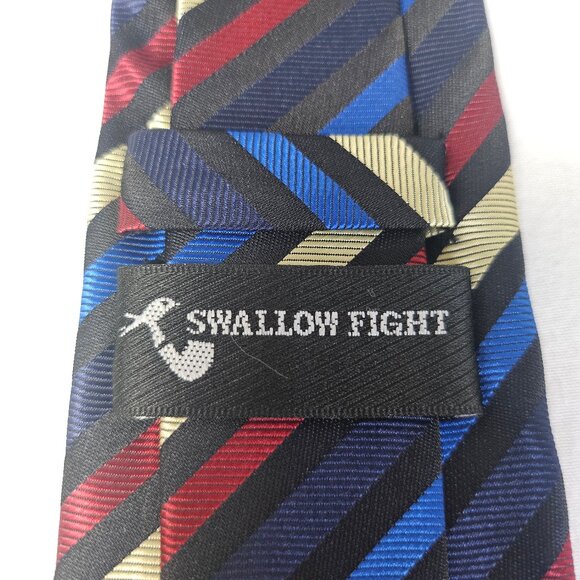 Swallow Fight Men's Tie Set W Cuff Links And Pocket Square New In Box Gift Set - Picture 6 of 10